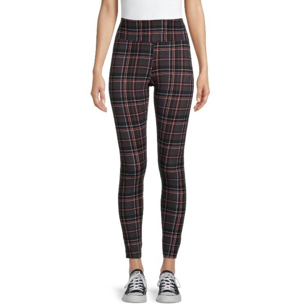 No Boundaries Juniors Sueded Ankle Leggings Small 3-5 New with Tags Plaid Soft - Picture 2 of 8